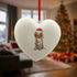 Sprocker in Santa Hat Christmas Heart Bauble